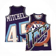 Maillot Utah Jazz Donovan Mitchell NO 45 Mitchell & Ness Big Face Volet